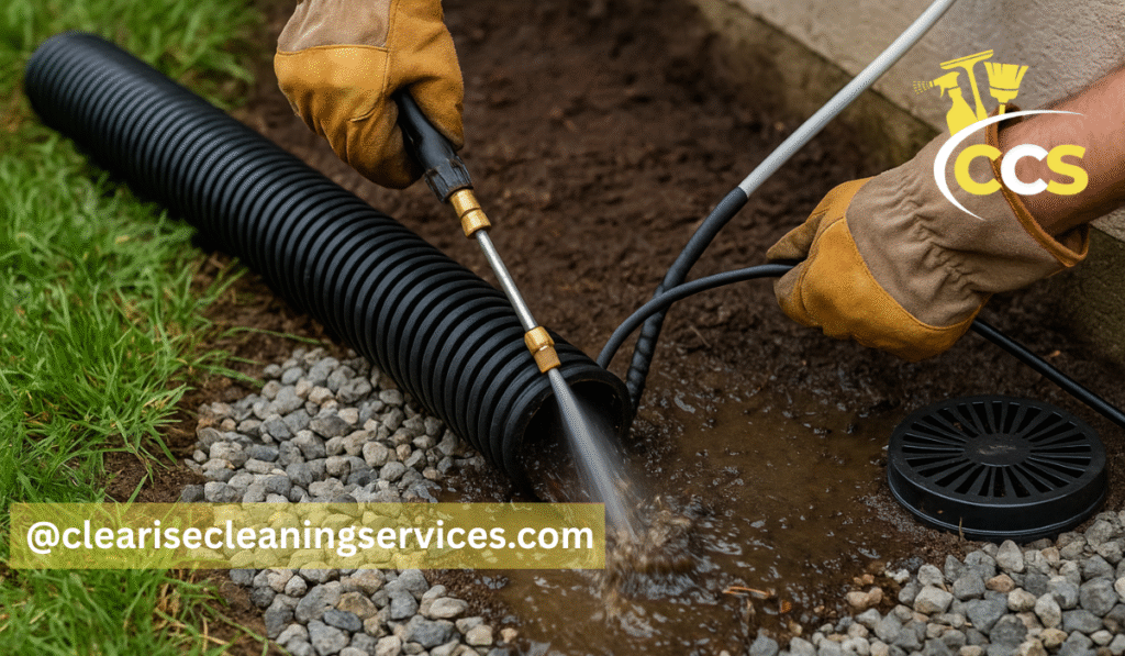 cleaning french drains