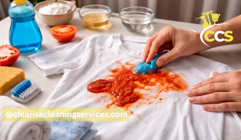 how do i get tomato sauce out of clothing