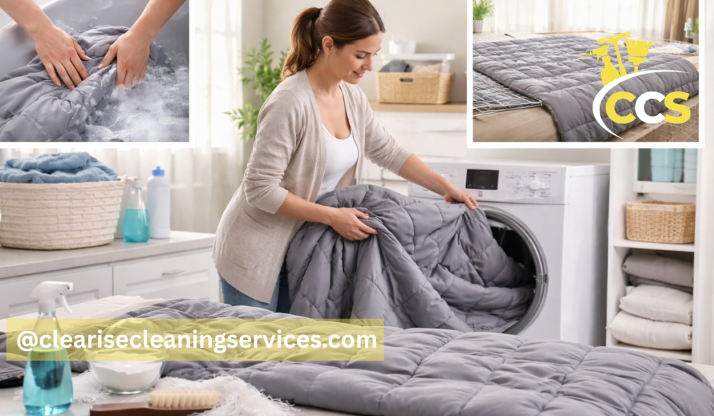 how to clean a weighted blanket