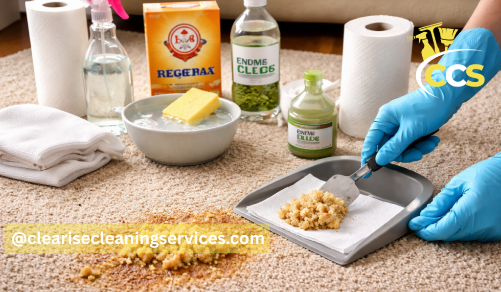 how to clean vomit from carpet