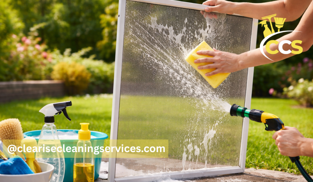 how to clean window screens