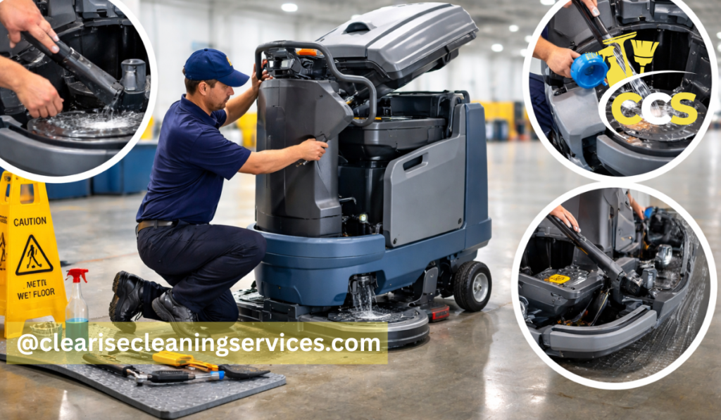 stand on floor scrubber maintenance