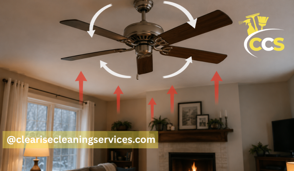 fan blade direction for winter
