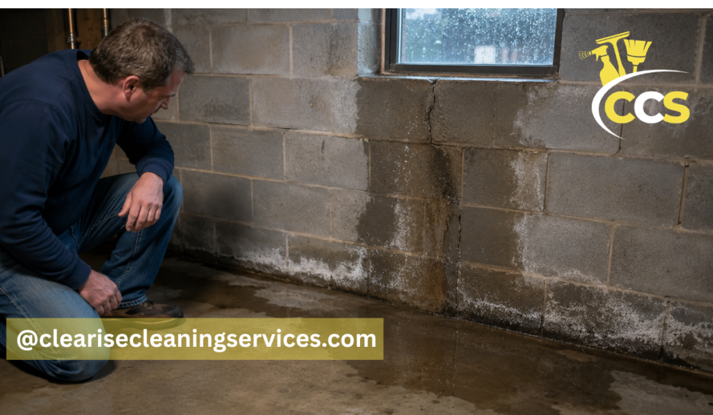water seeping through basement wall