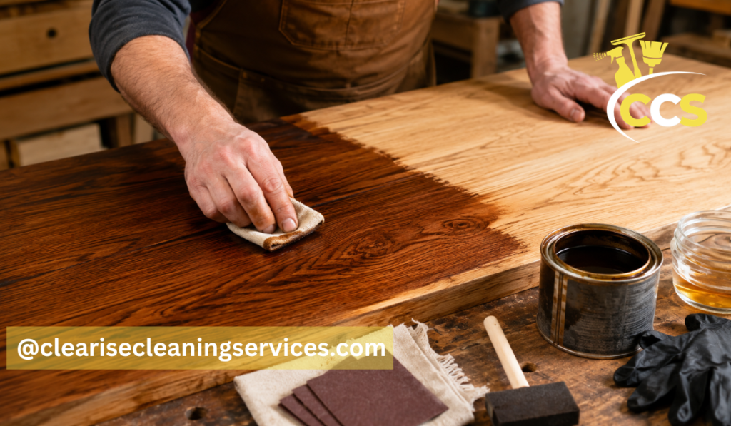 how to stain wood