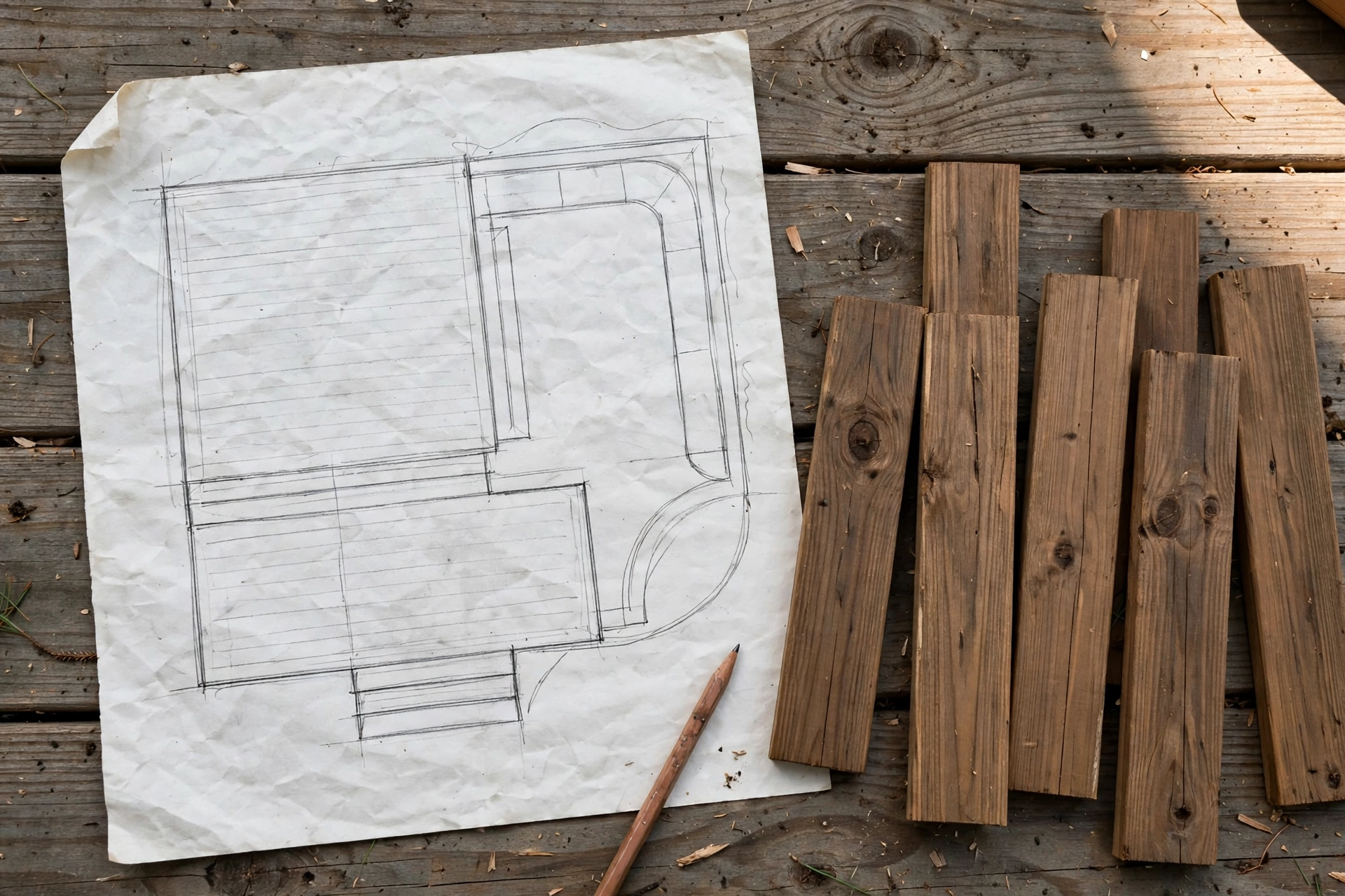 Step-by-step width plan for composite decking