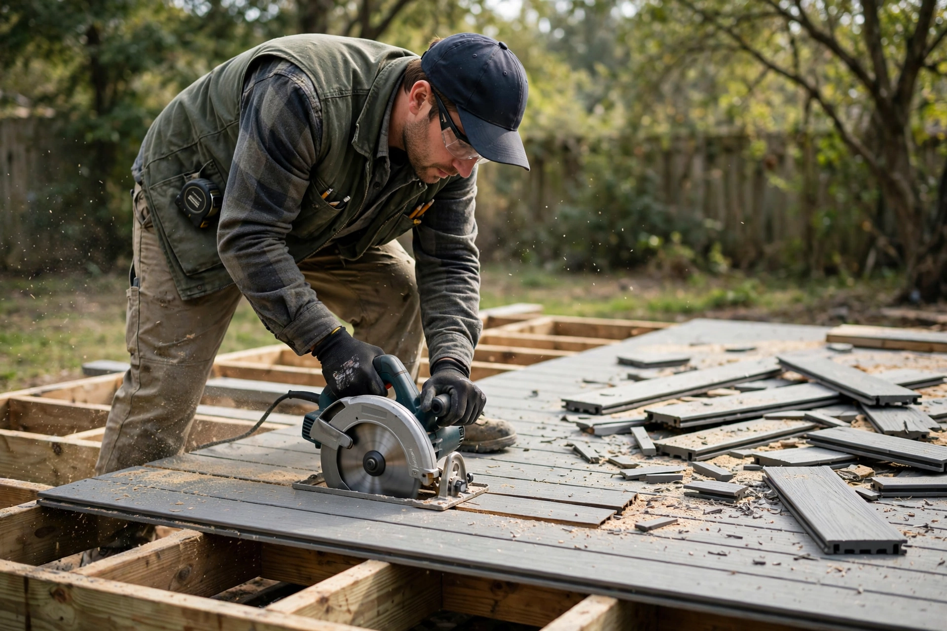Waste and layout when choosing decking width