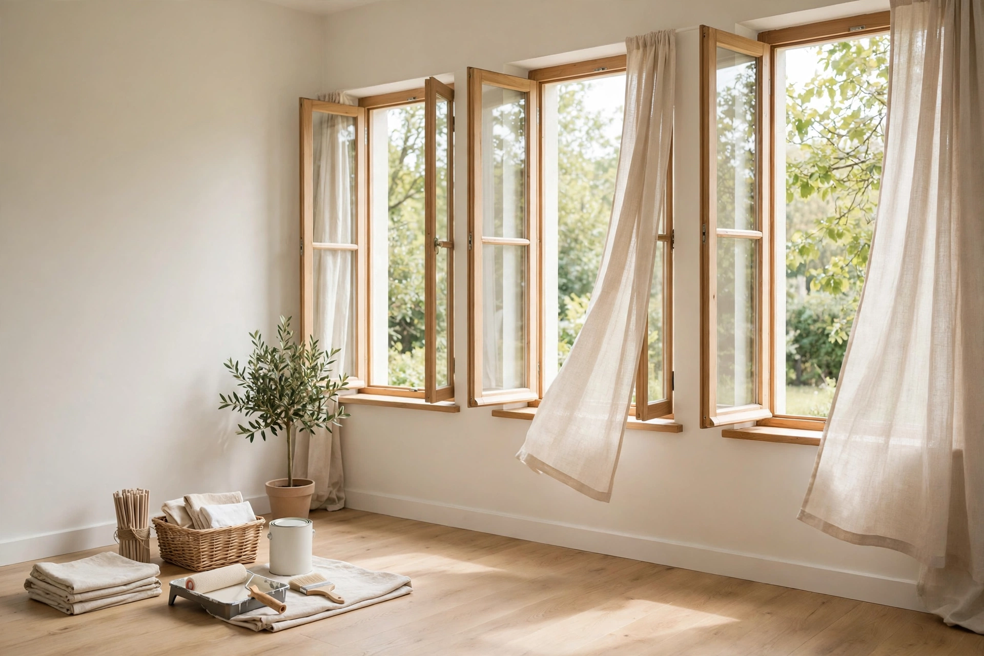 Low-odour and low-VOC interior paint